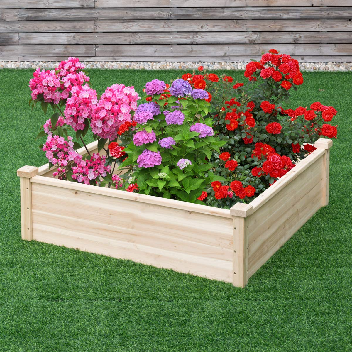Lucktree Raised Garden Bed, 40''Lx40''Wx12''H