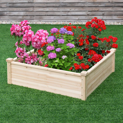 Lucktree Raised Garden Bed, 40''Lx40''Wx12''H