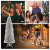 6ft Blue Pencil Christmas Tree, Artificial Slim Tree - LucktreeUS