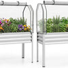 Lucktree Raised Garden Bed with Legs & Greenhouse Cover (1/2)