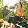 Lucktree Mobile Garden Workseat, Lawn Wagon Cart