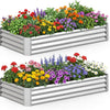 Lucktree 6 x 3 x 1 FT Galvanized Rectangular Metal Raised Garden Bed (1/2)