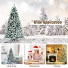 Lucktree Snow Flocked Christmas Tree, Artificial Hinged Xmas Tree - LucktreeUS
