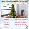 Lucktree 8FT Pre-Lit Artificial Christmas Tree, Hinged Realistic Snowy Xmas Pine Tree W/ 780 Color Changing LED Lights, 11 Flash Modes - LucktreeUS