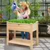 Outdoor Planter Box W/Shelf for Garden Patio Backyard