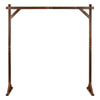 Lucktree Wooden Wedding Arch for Ceremony, 7.2 FT Square Solid Wood Arbor for Wedding Backdrop Stand