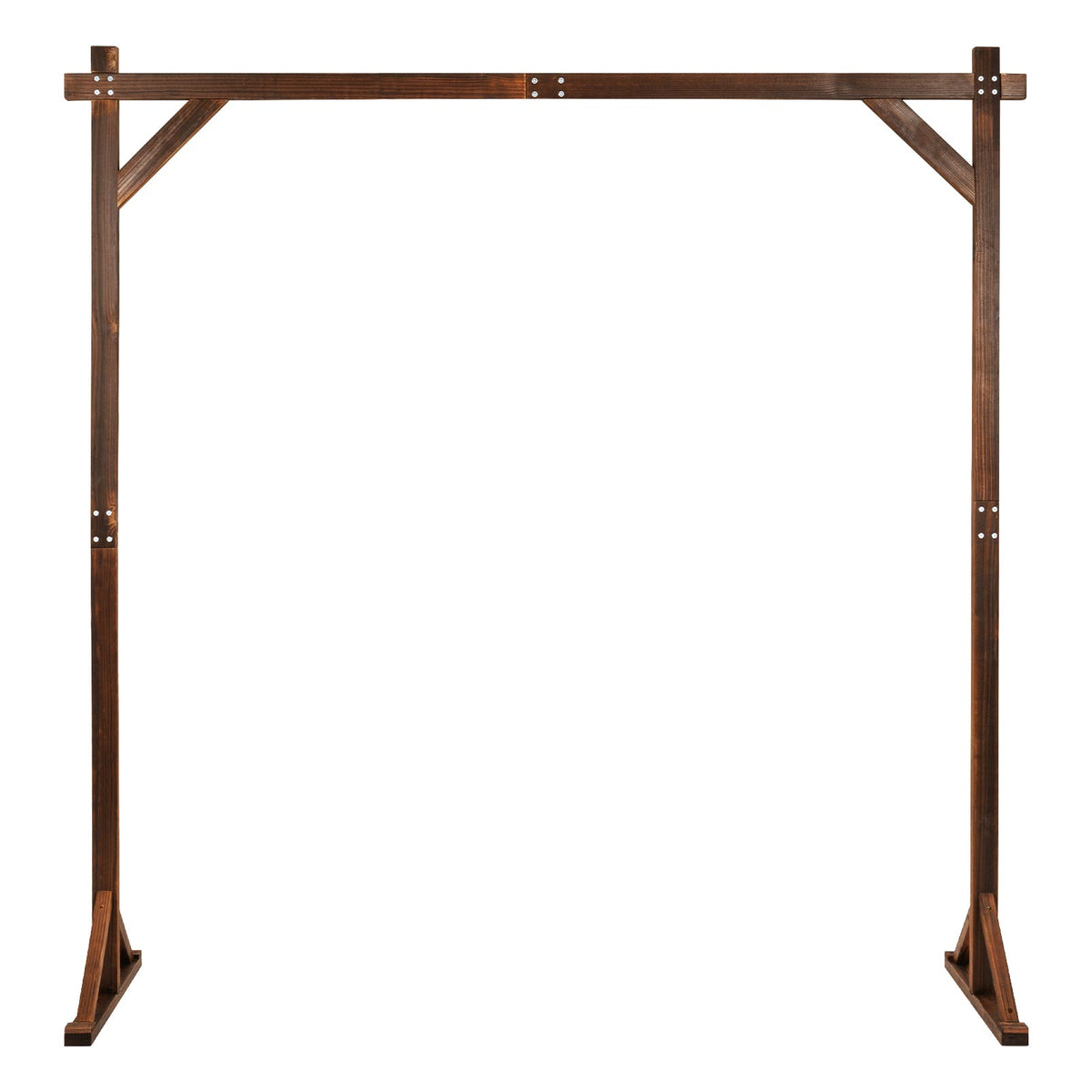 Lucktree Wooden Wedding Arch for Ceremony, 7.2 FT Square Solid Wood Arbor for Wedding Backdrop Stand