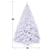 6ft /7.5ft/9ft White Artificial Christmas Tree - LucktreeUS
