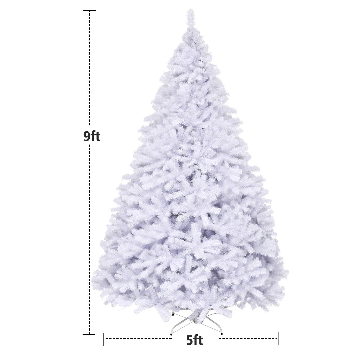 6ft /7.5ft/9ft White Artificial Christmas Tree - LucktreeUS
