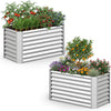 Lucktree 4 x 2 x 2 FT Galvanized Raised Garden Bed (1/2)
