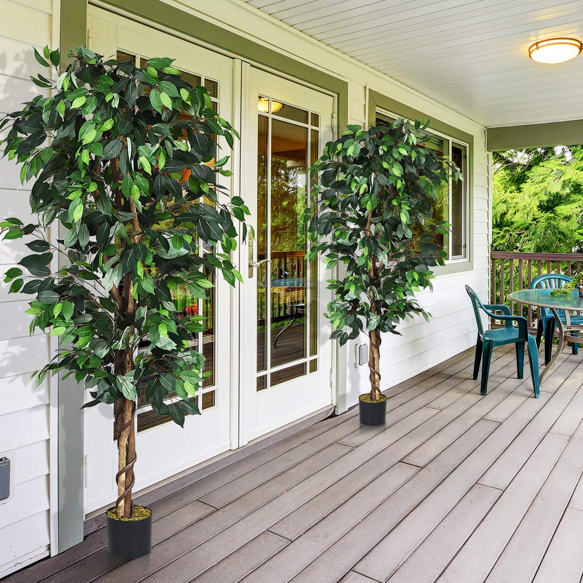 4/5.5/6FT FICUS Silk Leaf Artificial Tree - LucktreeUS