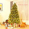 7.5ft Prelit Christmas Tree, Premium Hinged Artificial Fir Tree - LucktreeUS