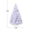 6ft /7.5ft/9ft White Artificial Christmas Tree - LucktreeUS