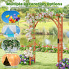 Outdoor Wood Arbor Arch, Natural Solid Wood Garden Arch Arbor Trellis for Climbing Plants