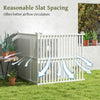Outdoor Air Conditioner Fence, 113 x 114 cm Vinyl Privacy Screen with Metal Ground Stakes