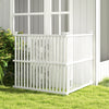 Outdoor Air Conditioner Fence, 113 x 114 cm Vinyl Privacy Screen with Metal Ground Stakes