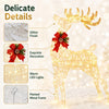Lighted Standing Reindeer Christmas Decoration, Pre-Lit 120 LED Lights Artificial Christmas Décor with Ground Stakes and Zip Ties