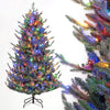 7.5FT Pre-lit Artificial Christmas Tree, Hinged Xmas Tree with 1306 Branch Tips
