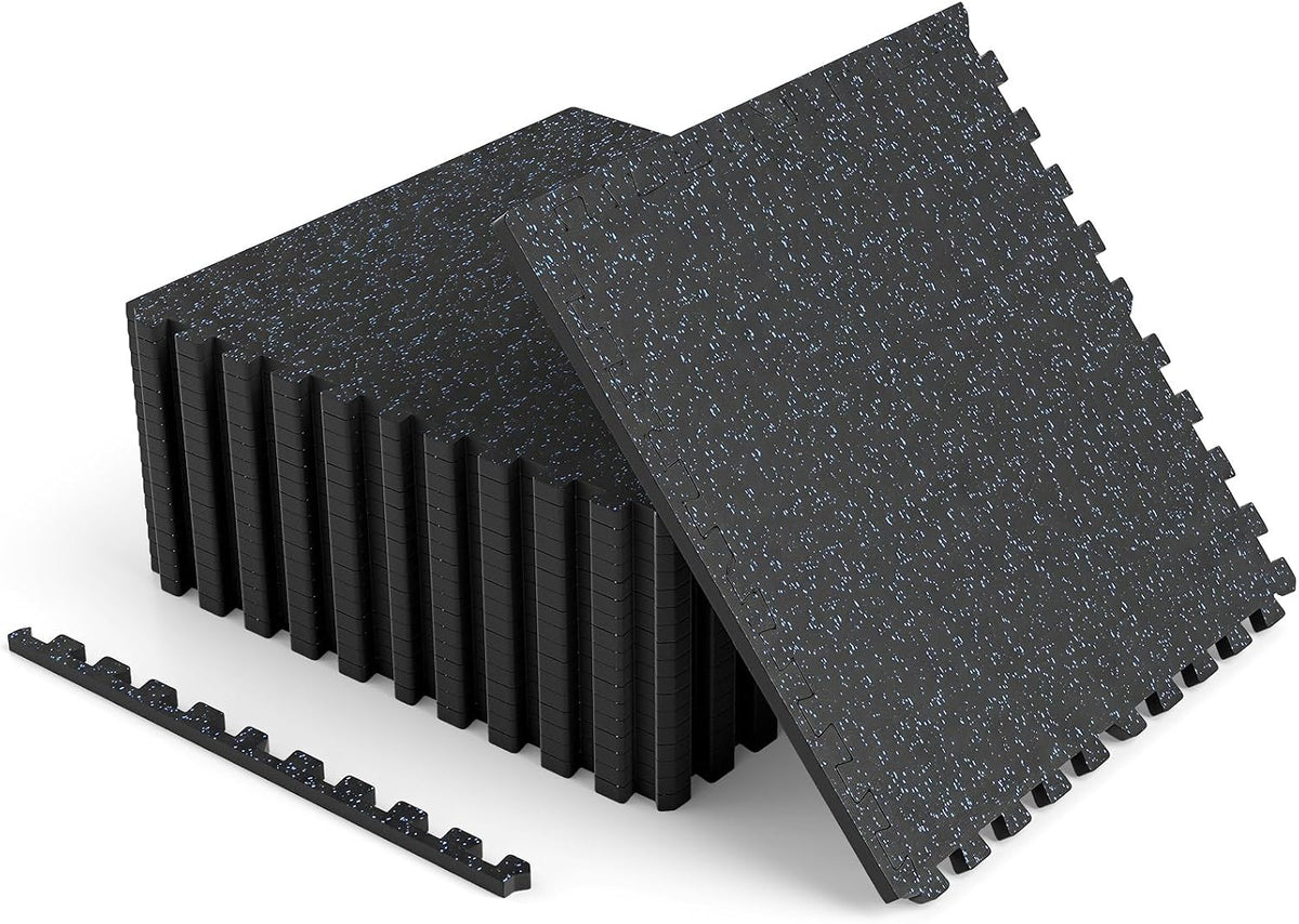 Lucktree 0.55" Thick Foam Interlocking Floor Tiles with Boarders
