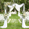 <p>Garden Arbor, 215cm Arch Trellis w/Extended Roof for Climbing Plants Roses Vines