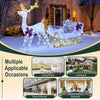 Pre-lit Artificial Christmas Decoration, Lighted Christmas Reindeer and Sleigh with LED Lights
