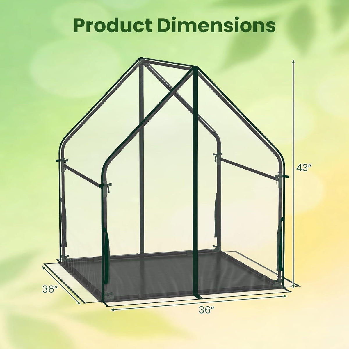 Lucktree Mini Outdoor Portable Green House with Sturdy Metal Frame