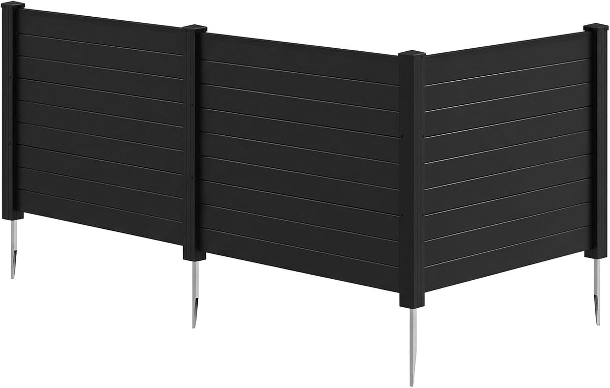 Lucktree No-Dig Air Conditioner Fence with Metal Stakes 48''W x 36''H