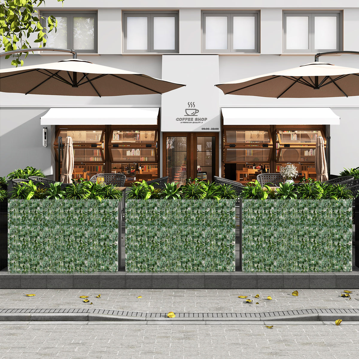 Faux Ivy Privacy Screen, Expandable Artificial Greenery Fence