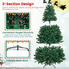LuckTree Hinged Christmas Tree PVC Artificial Tree Home Holiday Décor w/Metal Stand (7.5 FT)