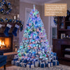 7.5/6 FT Prelit Artificial Christmas Tree, Smart RGB & Warm White LED Lights