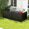 122cm x 95cm Air Conditioner Fence 2 Panels, Outdoor Privacy Fence with Metal Ground Stakes