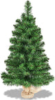 3ft Mini Artificial Christmas Tree, Tabletop Spruce Christmas Tree with New PVC Material and Cement Base