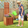 Lucktree Outdoor Wooden Raised Garden Bed with Trellis
