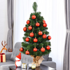 Lucktree Christmas Tree Tabletop Artificial PVC Green Spruce Tree in Burlap Base - LucktreeUS