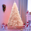 Artificial Pink Christmas Tree, 6ft/7ft Premium Unlit Hinged Spruce Full Tree - LucktreeUS