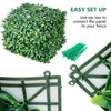 Lucktree 12PCS 20x20inch Artificial Boxwood Panels Garden Privacy Fence Screen
