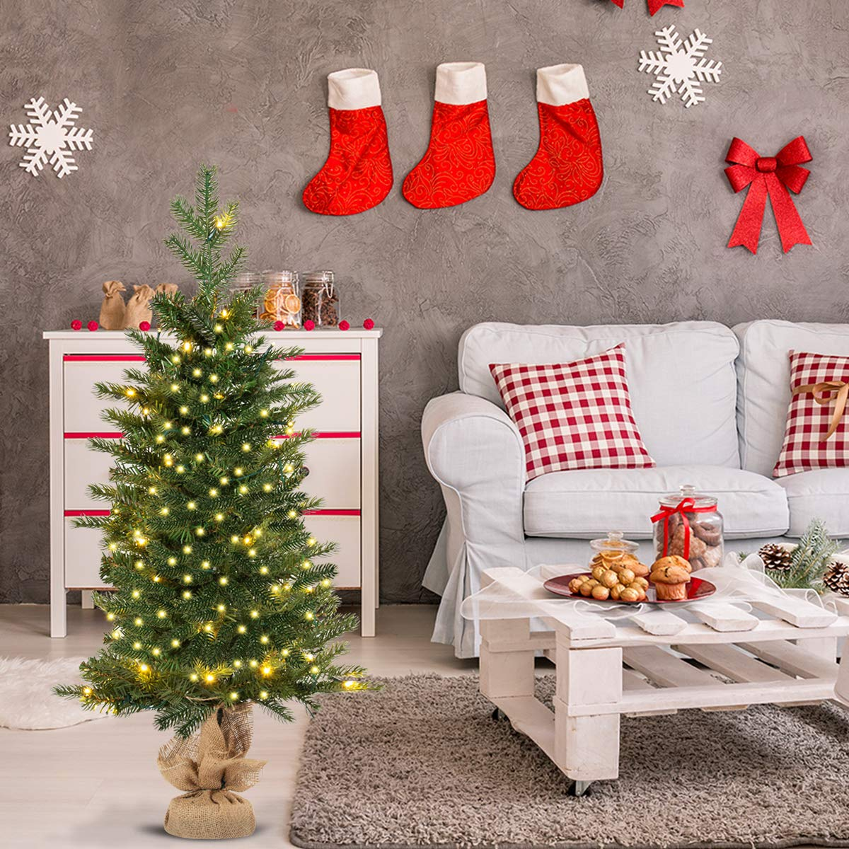 Lucktree 3ft Prelit Christmas Tree - LucktreeUS