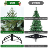 Lucktree 8ft Artificial Christmas Tree, Unlit Hinged Xmas Spruce Tree w/ 1658 Mixed PE & PVC Branch Tips - LucktreeUS