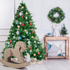 Lucktree Artificial Christmas Tree, Unlit Premium Hinged Spruce Xmas Tree with Solid Metal Stand, for Outdoor and Indoor Decor - LucktreeUS