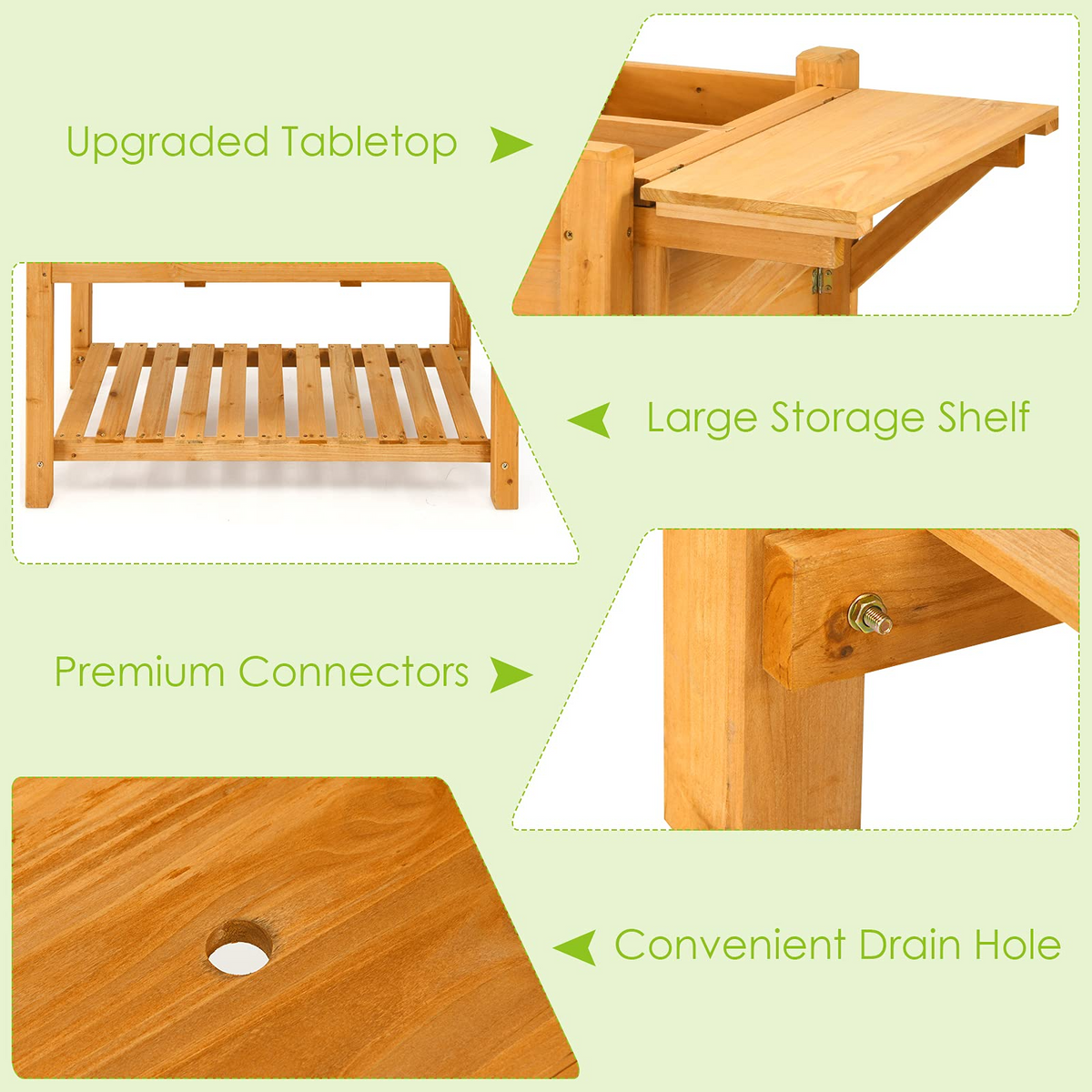 Elevated Raised Garden Box (47L x 21W x 31.5H)