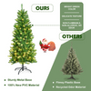 Lucktree 5ft Pre-lit Artificial Christmas Tree, Hinged Fir Pencil Christmas Tree with Lights - LucktreeUS