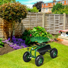 Lucktree Mobile Garden Workseat, Lawn Wagon Cart