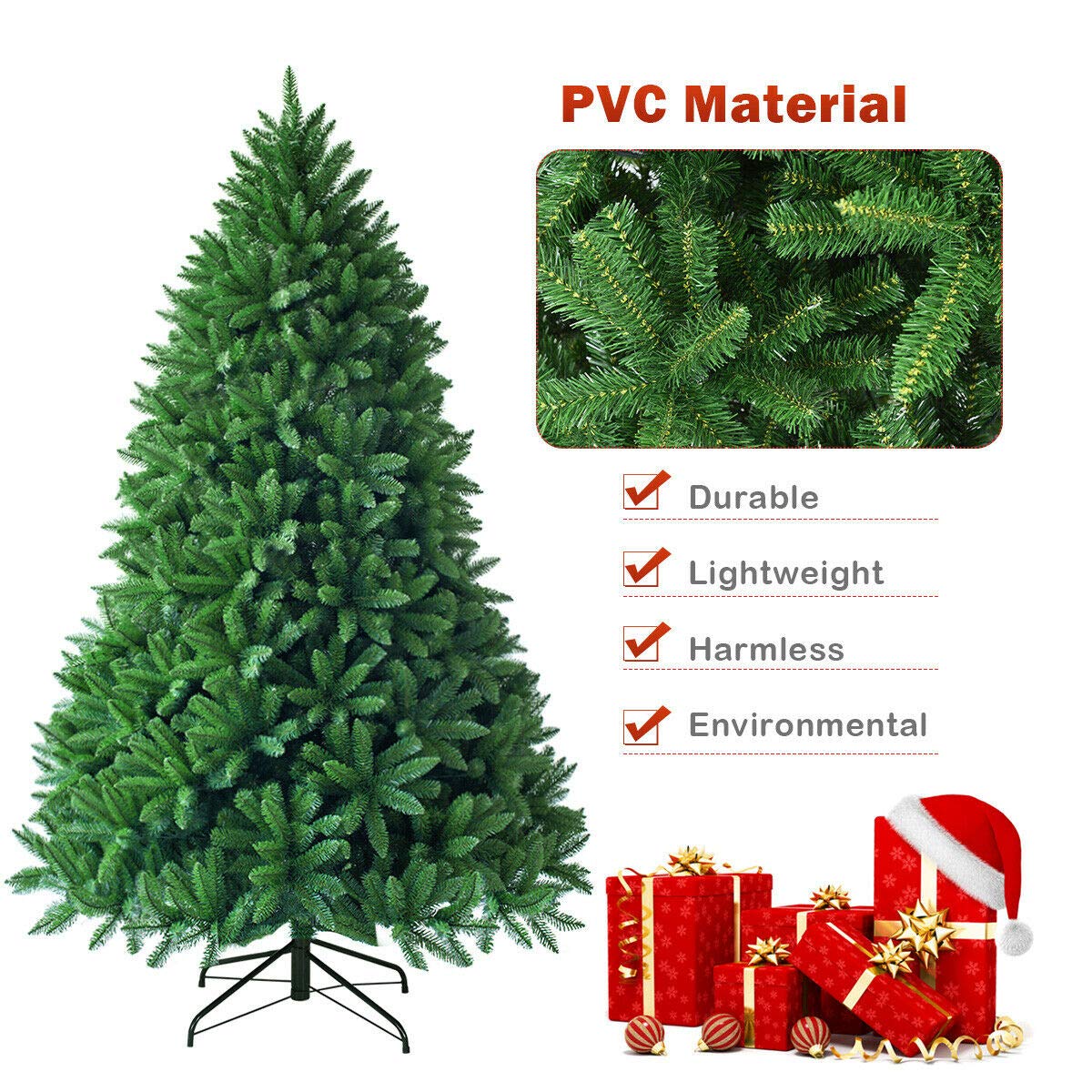 6ft Unlit Artificial Christmas Tree - LucktreeUS