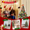 Lucktree Pre-lit Snow Flocked Christmas Tree,Hinged Artificial Xmas Tree, Indoor Holiday Festival Decoration - LucktreeUS
