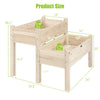 Set of 2 Raised Garden Bed, 34" x 33.5" x 28.5" (L x W x H)