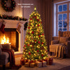 5FT/6FT/6.9FT Artificial Christmas Tree, Modern Christmas Tree w/ LED Lighting