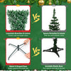 7.5 FT Pre-lit Upside Down Christmas Tree, Snow Flocked Artificial Xmas Tree with 1100 PVC Branch Tips