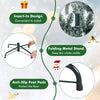 4.5 FT Pre-Lit Christmas Tree Snow Flocked, Artificial Christmas Tree with 757 Branch Tips