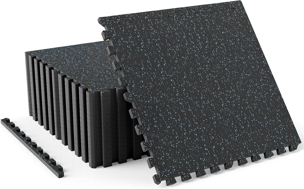 Lucktree 0.55" Thick Foam Interlocking Floor Tiles with Boarders