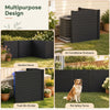 PP Privacy Fence Screen 123cm x 123cm, 2/4 Panels, No-Dig Air Conditioner Trash Can Pool Equipment Enclosure with Galvanized Ground Stakes